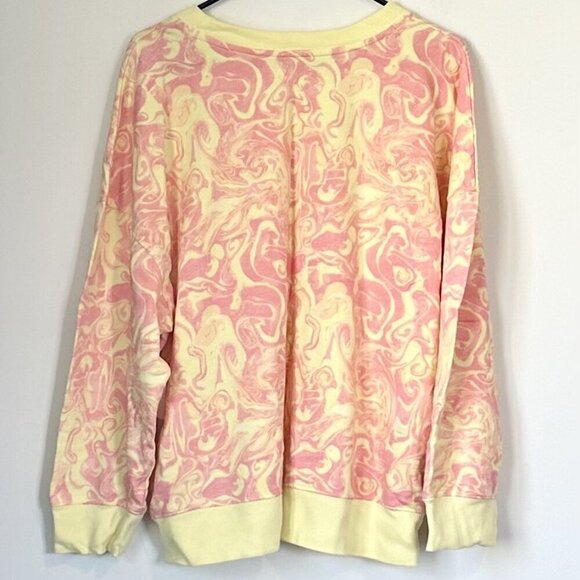 NWT BP by Nordstrom Pullover Sweatshirt in Pink- Yellow Spacey - 1X - Picture 6 of 6